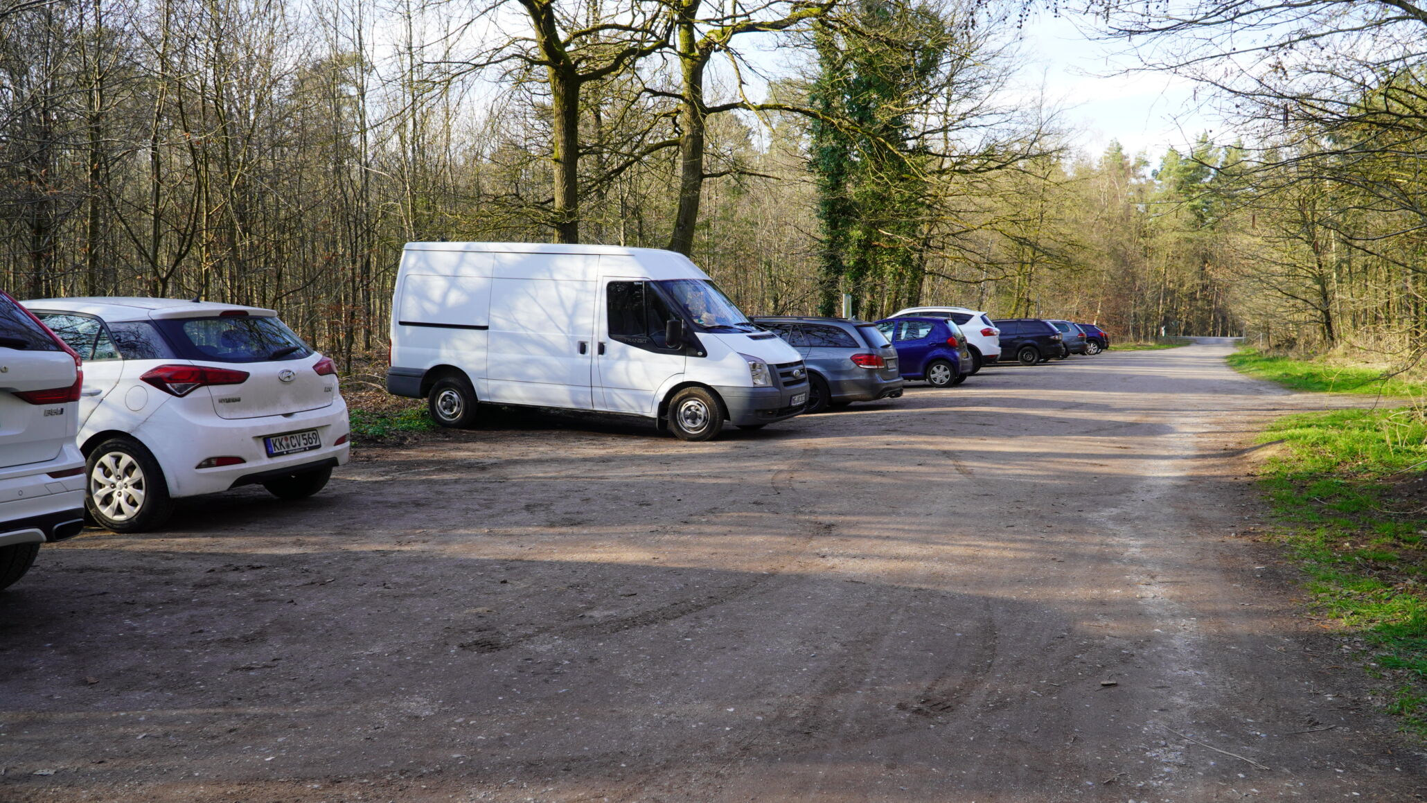 Parkplatz in brüggen und am Campingplatz