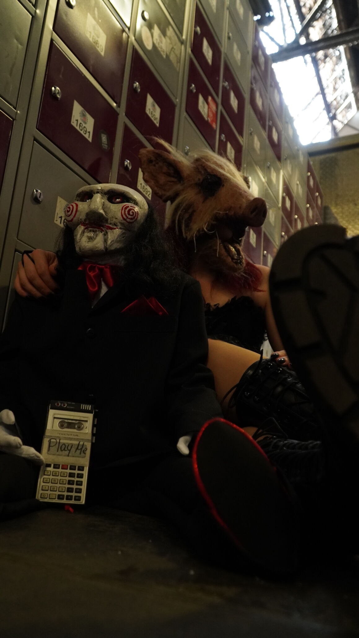 jacky-cosplay-Jigsaw Schwein Kostüm, Cosplay, SAW, Horror