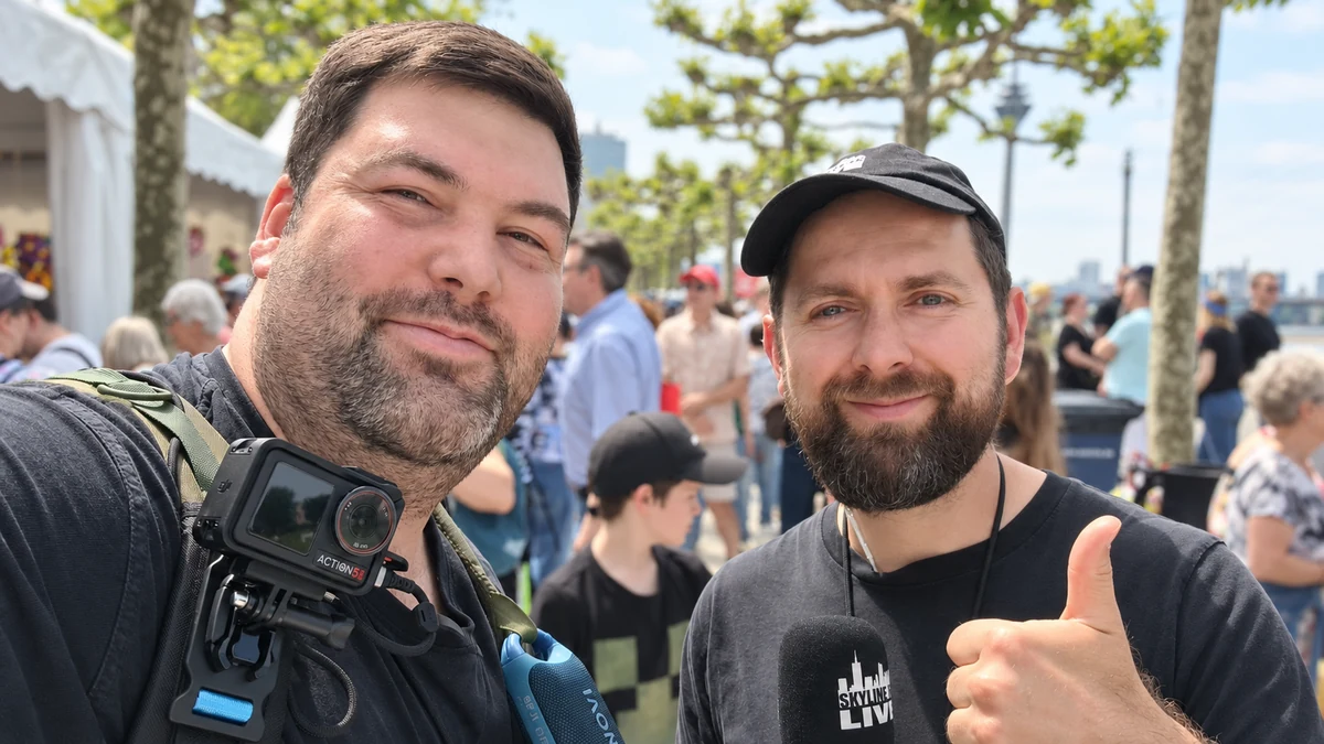 Rene Jedtke (links) und Adam Wolke (SkylineTV)