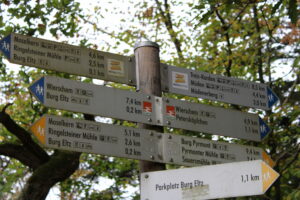 Wegweiser Burgpanorama von Eltz