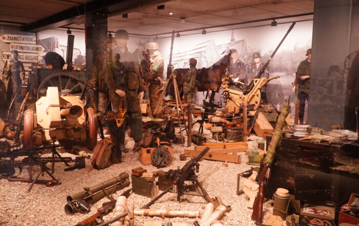 Weapons exhibition in the museum, Netherlands